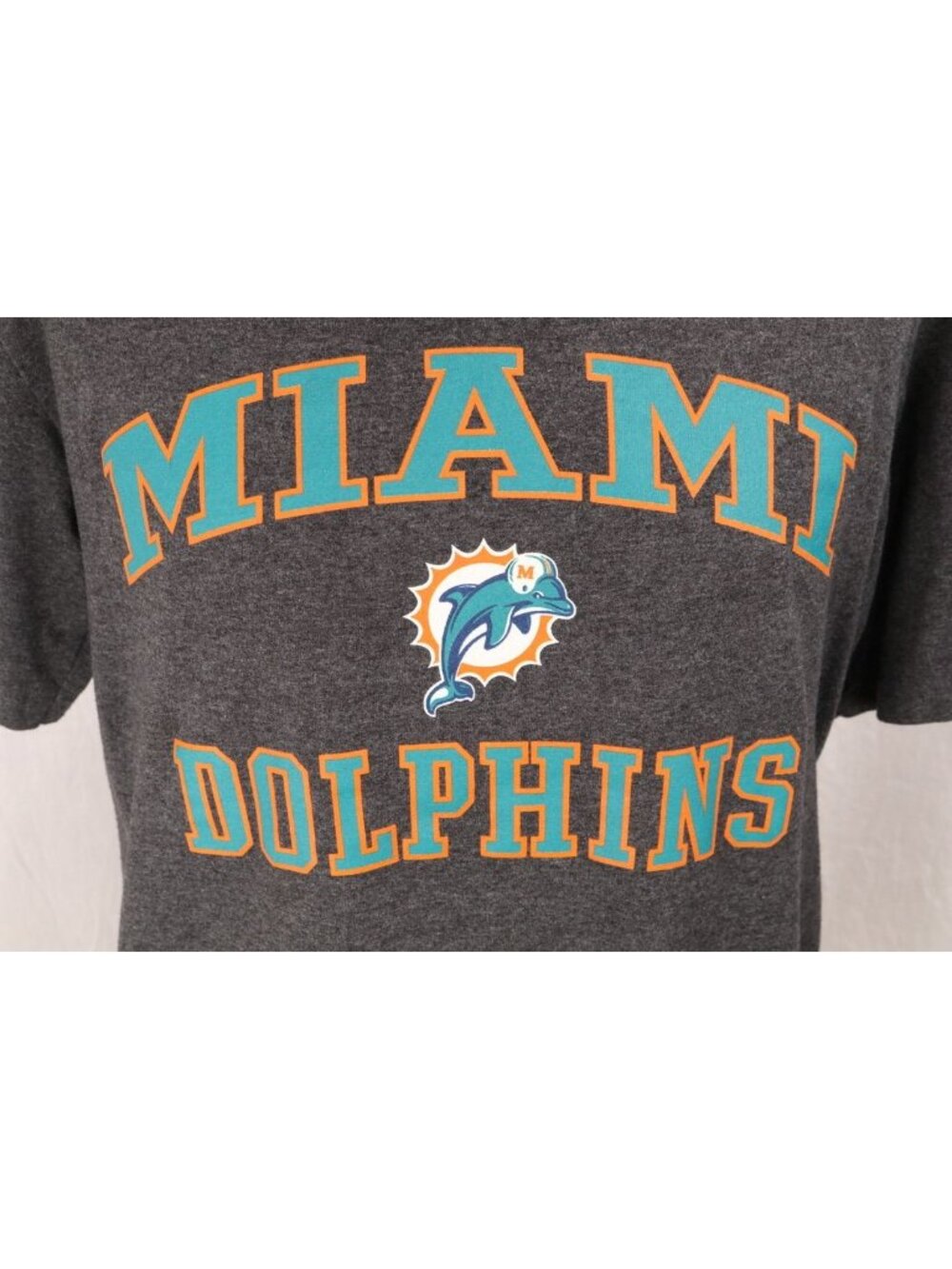 NFL Team Apparel T Shirt Women M Gray Miami Dolphins graphic Logo Football VTG - Picture 3 of 10